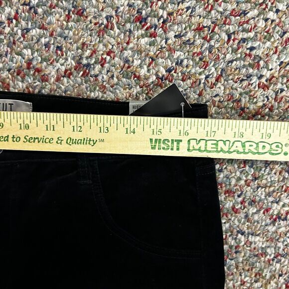 Kut From The Kloth NWT Women's Black Velvet High Rise Flare Jeans Size 12 - Picture 12 of 15